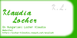klaudia locher business card